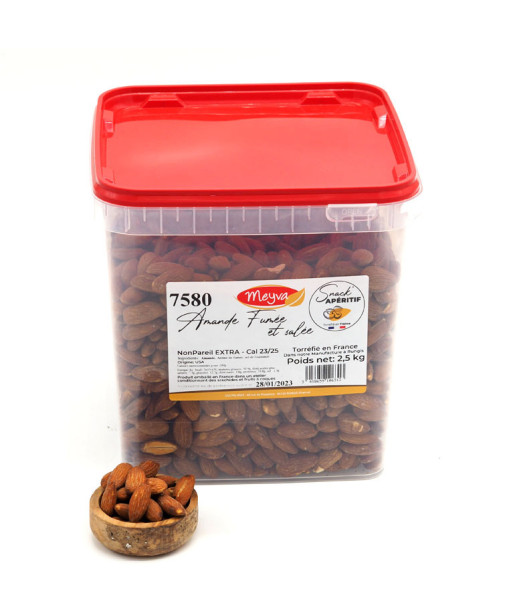 SNACK APERITIF - AMANDE NPX 23/25 FUMEE - Torréfié / Sel Guérande - 2.5KG